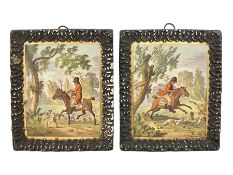 Pair of 19th century Spode wall plaques