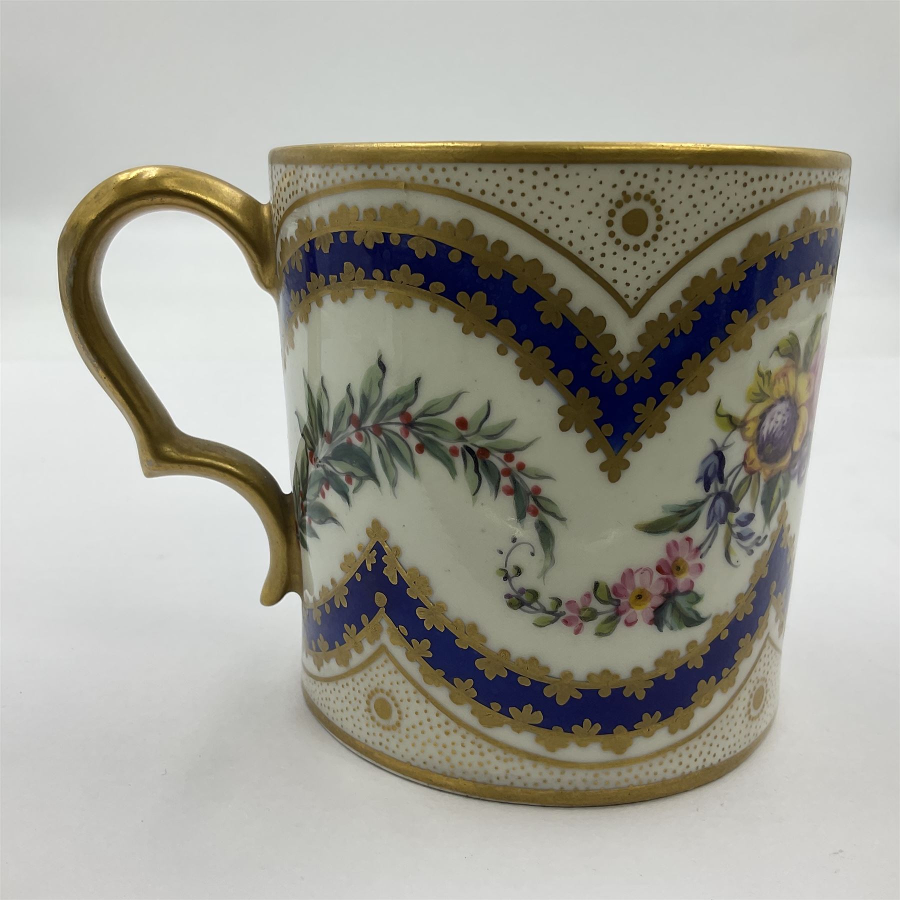 Sevres soft paste porcelain coffee can and saucer with date code for 1767 - Image 12 of 16