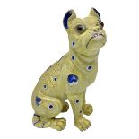 Faience model of a pug in the style of Emily Galle