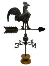 Copper weather vane in the form of a rooster