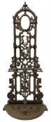 19th century cast iron hallway hat and coat stand