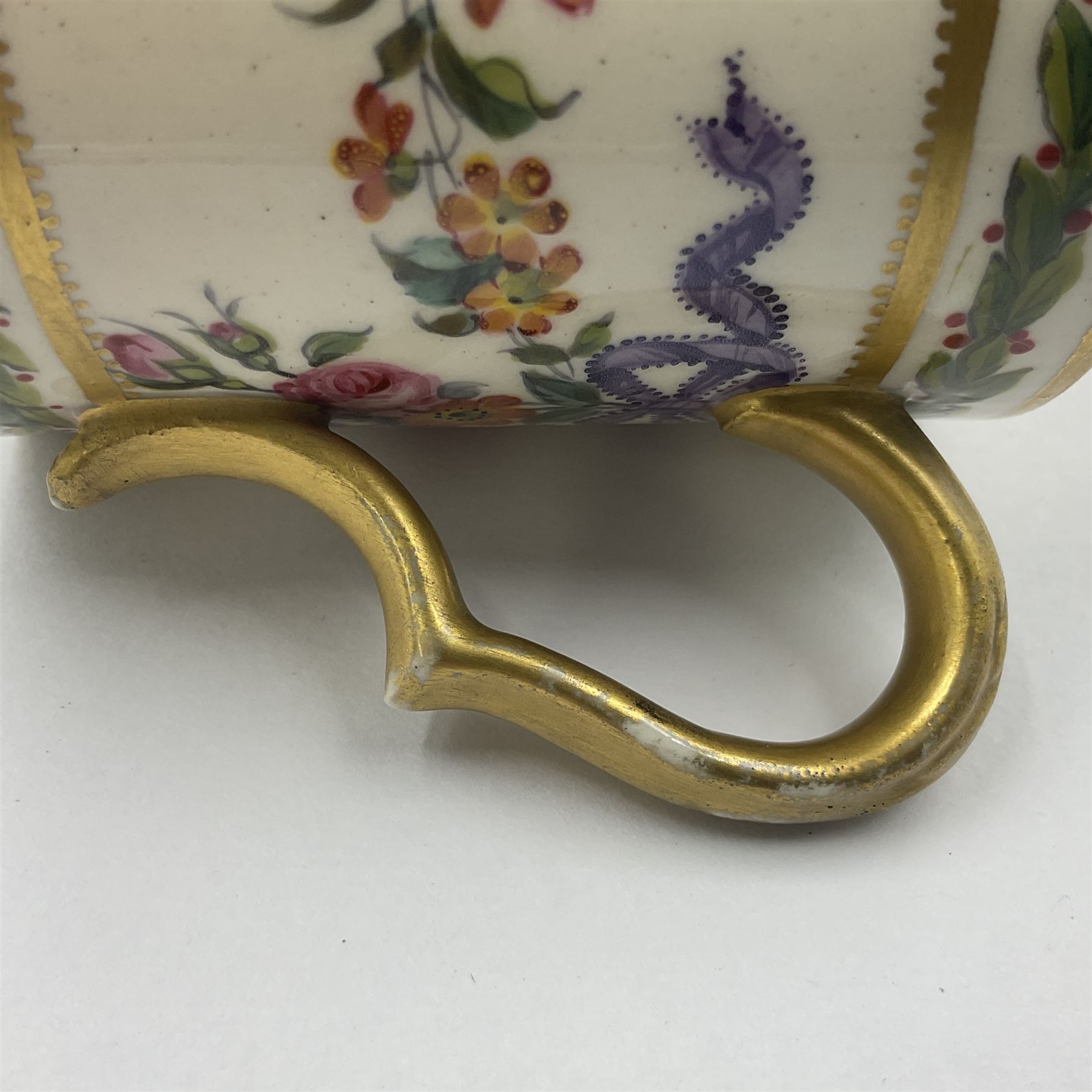 Sevres soft paste porcelain coffee can and saucer with date code for 1780 - Image 16 of 18