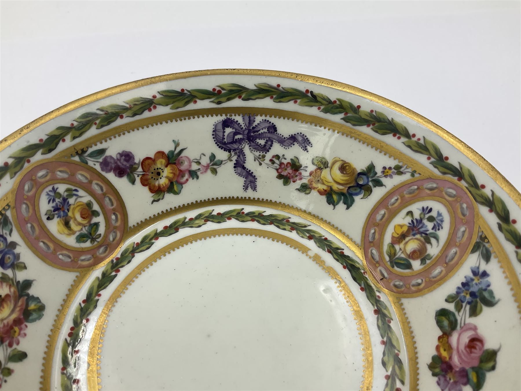 Sevres soft paste porcelain coffee can and saucer with date code for 1780 - Image 6 of 18