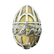 Modern silver limited edition Easter egg