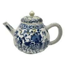 18th century Chinese blue and white teapot