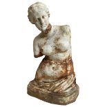 After Alexandros of Antioch - large cast iron figure of Venus de Milo or Aphrodite of Melos
