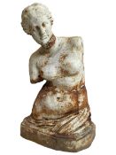 After Alexandros of Antioch - large cast iron figure of Venus de Milo or Aphrodite of Melos