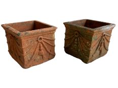 Pair of early 20th century terracotta garden planters
