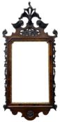 19th century Chippendale design wall mirror