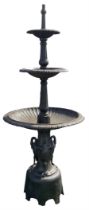 Victorian design large heavy cast iron garden centre-piece fountain