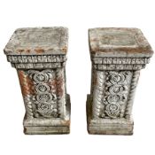 Pair of terracotta pedestals