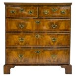 George II walnut straight-front chest