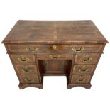 19th century George II design rosewood kneehole desk