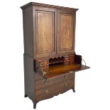 George III mahogany secretaire press