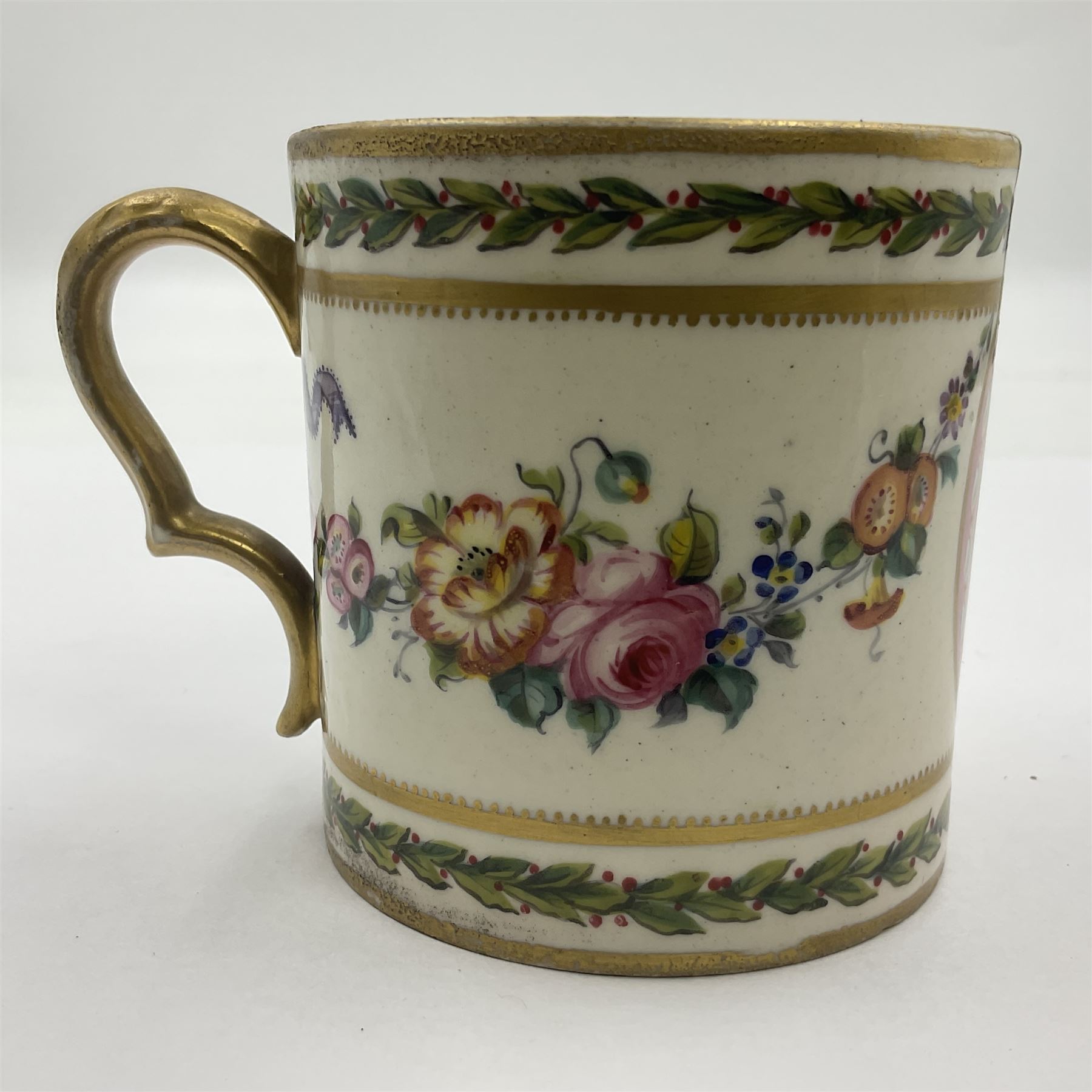 Sevres soft paste porcelain coffee can and saucer with date code for 1780 - Image 18 of 18