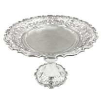 Edwardian silver pedestal dish