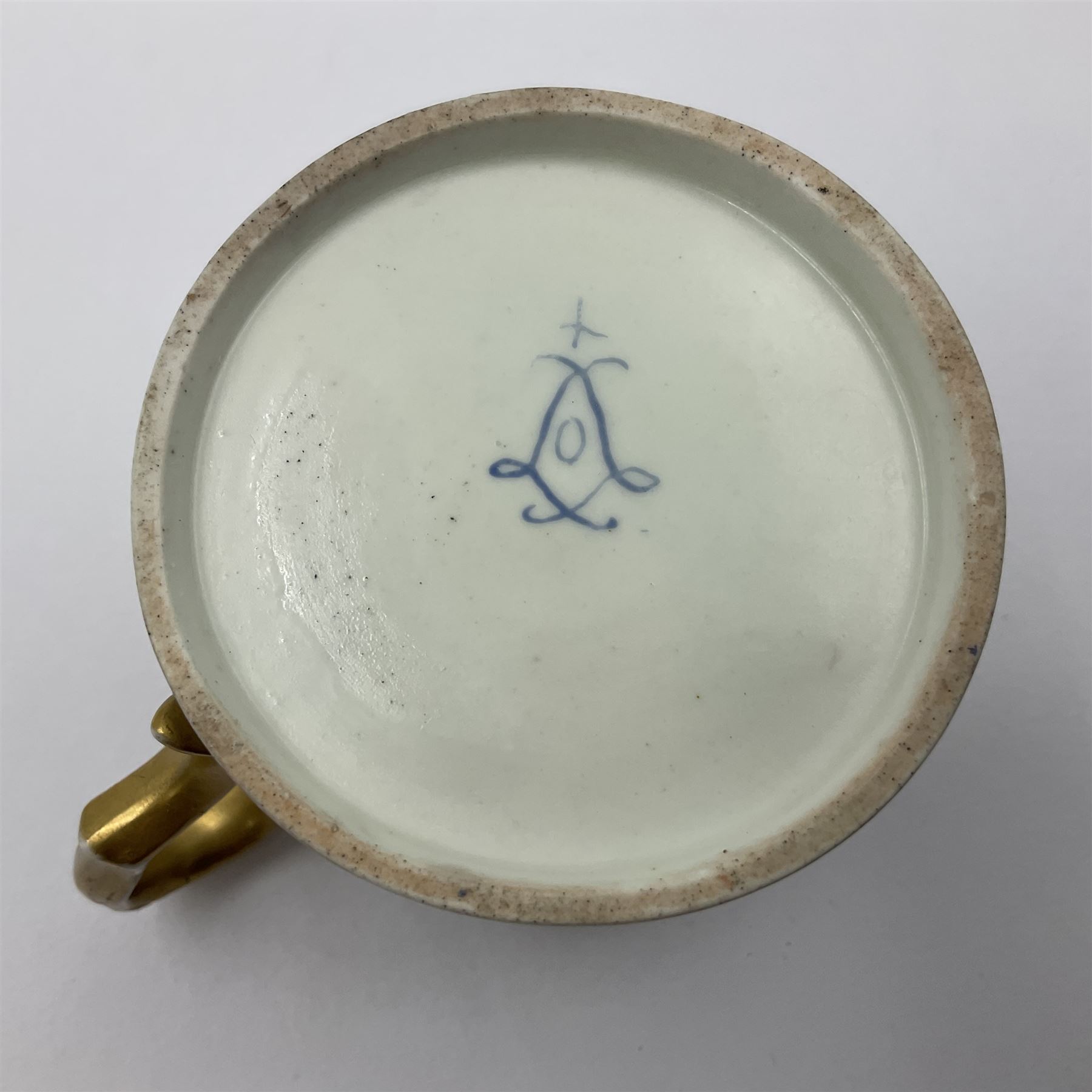 Sevres soft paste porcelain coffee can and saucer with date code for 1767 - Image 16 of 16