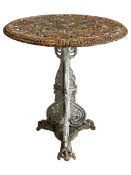 Coalbrookdale design - 19th century cast iron garden table