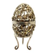 Modern silver limited edition Easter egg