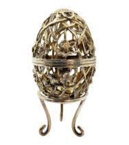 Modern silver limited edition Easter egg