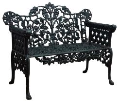 Victorian design heavy cast iron garden bench