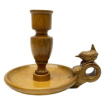 Wrenman - oak candle holder with drip tray