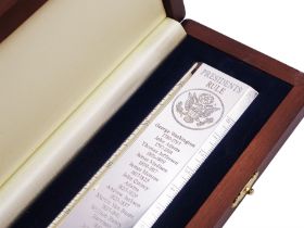 Modern silver 'Presidents Rule' ruler