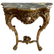 19th century giltwood console table