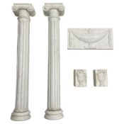 Pair of Classical design marble pilasters