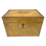 George III satinwood stationery box