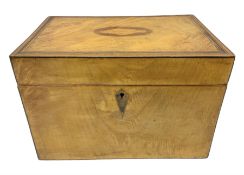 George III satinwood stationery box