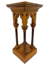 19th century pitch pine ecclesiastical pedestal stand