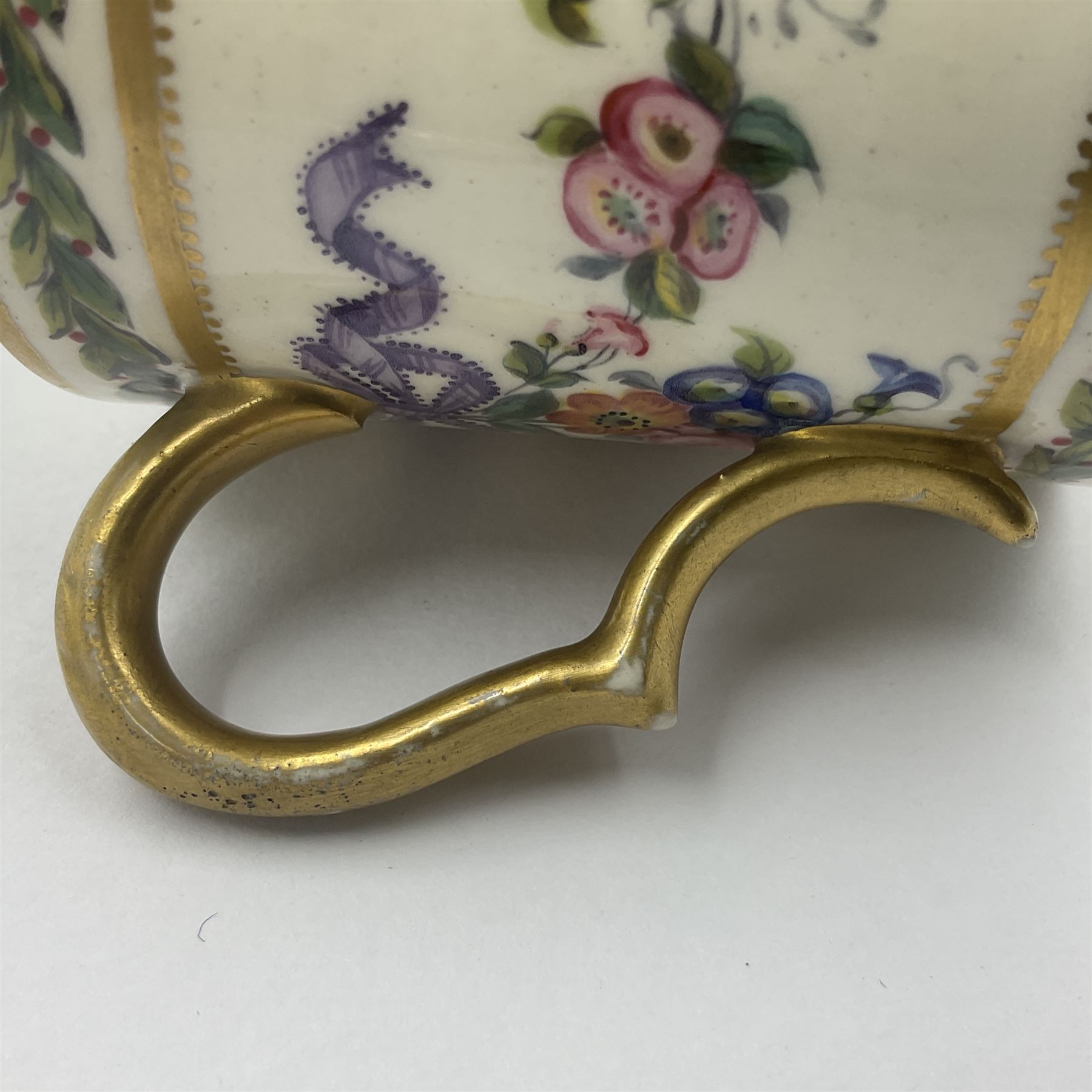 Sevres soft paste porcelain coffee can and saucer with date code for 1780 - Image 14 of 18
