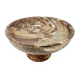 Pink veined marble bowl