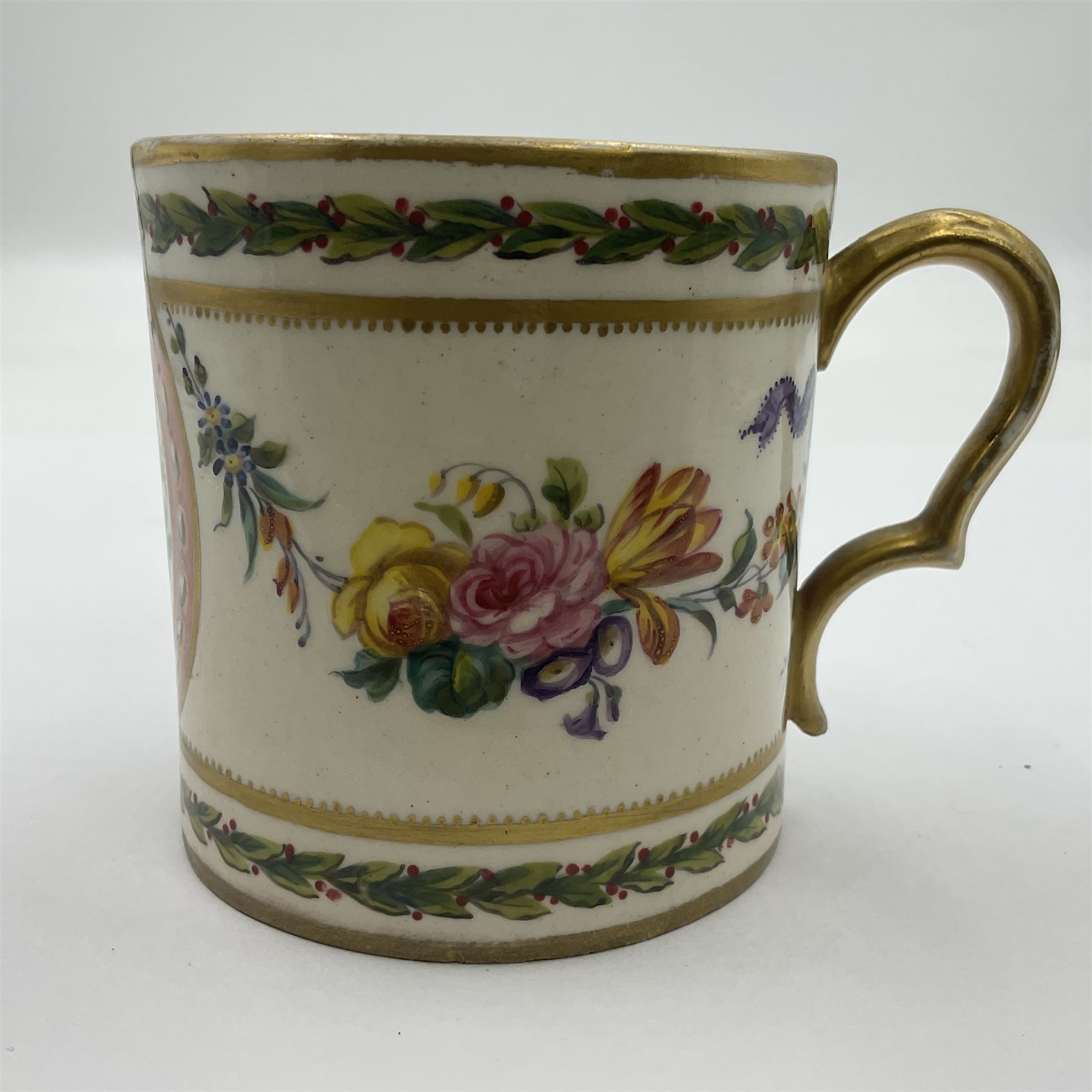 Sevres soft paste porcelain coffee can and saucer with date code for 1780 - Image 17 of 18