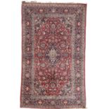 Persian Kashan red ground rug