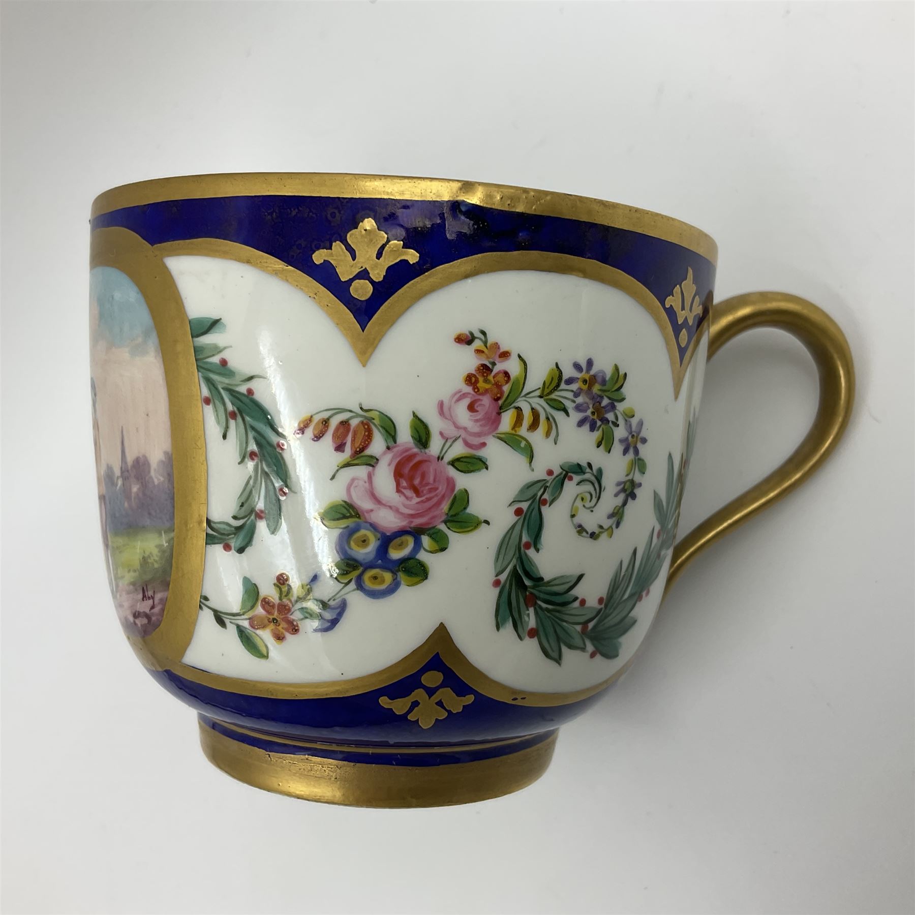 19th Sevres style porcelain cup and saucer - Image 10 of 32