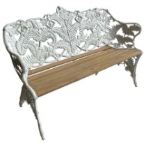 Coalbrookdale design - cast iron 'fern' pattern garden bench