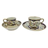 19th Sevres style porcelain cup and saucer