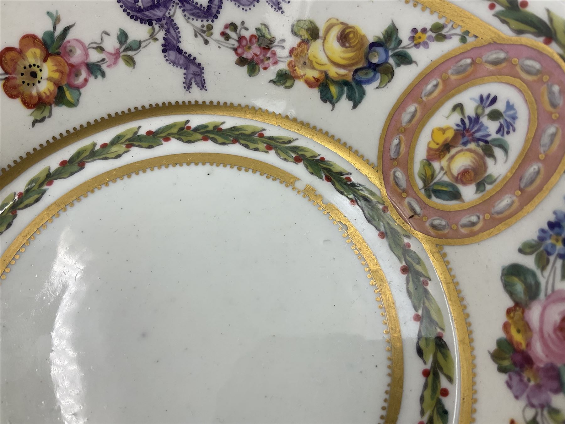 Sevres soft paste porcelain coffee can and saucer with date code for 1780 - Image 7 of 18