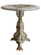 Coalbrookdale design - 19th century cast iron and cast alloy garden table
