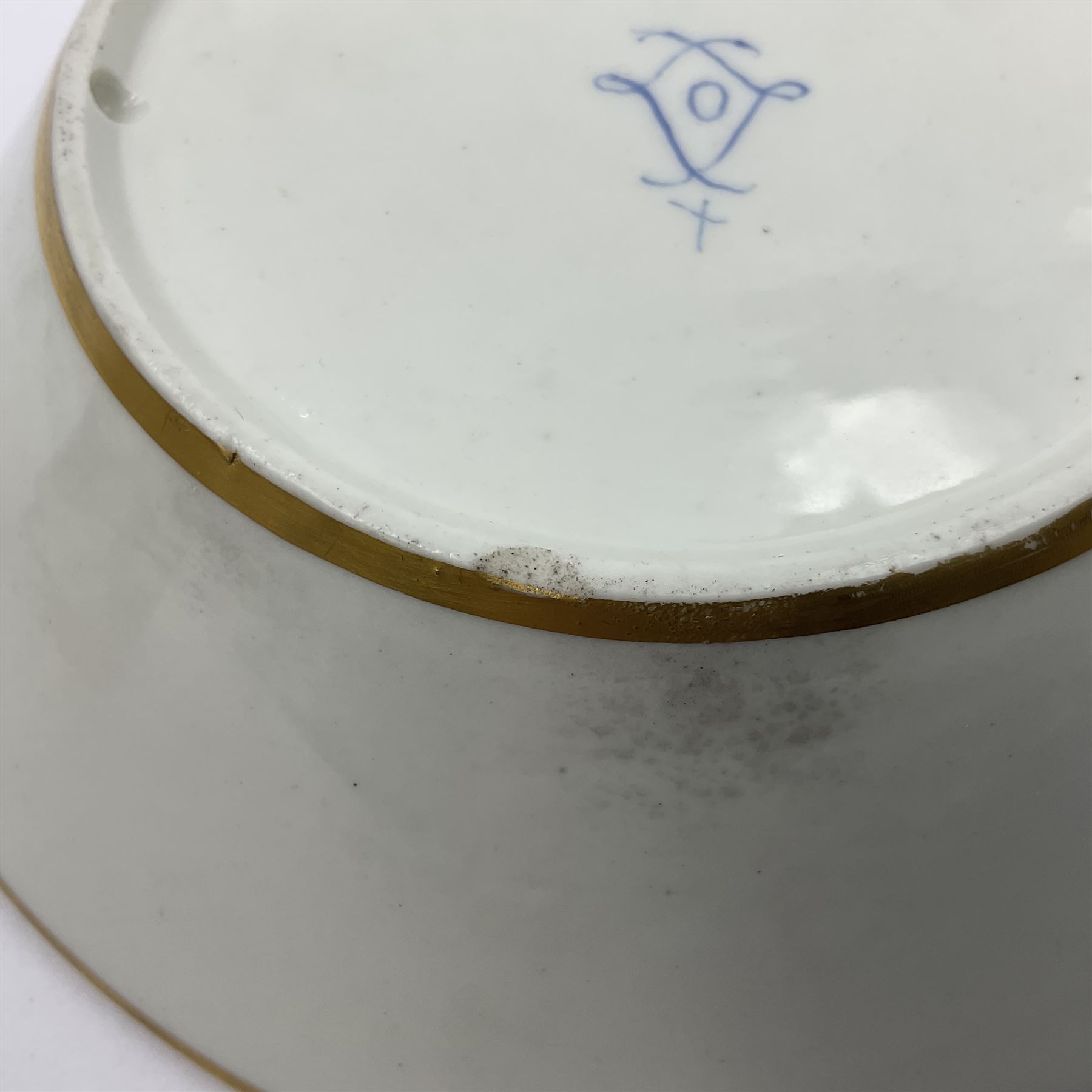 Sevres soft paste porcelain coffee can and saucer with date code for 1767 - Image 6 of 16