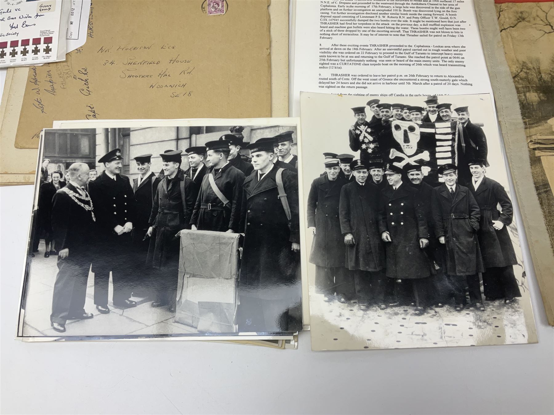 WW2 submarine interest - archive of ephemera and photographs relating to submariner Petty Officer (l - Image 7 of 26