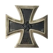 WW2 German Iron Cross 1st Class with pin back by Wilhelm Deumer Ludensched