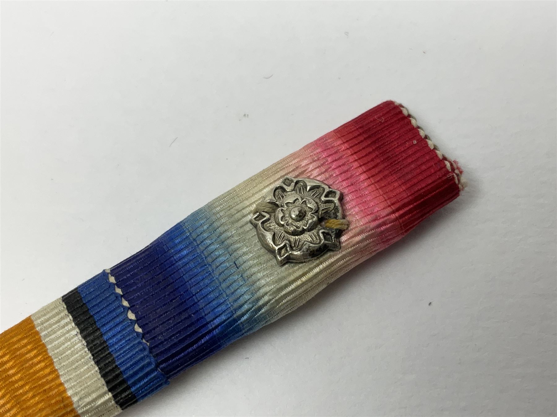 WW1 group of three medals comprising British War Medal - Image 7 of 14