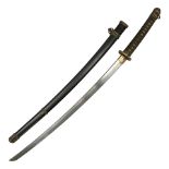 WW2 Japanese Army officer's shin gunto/katana sword with 68.5cm steel single edged blade