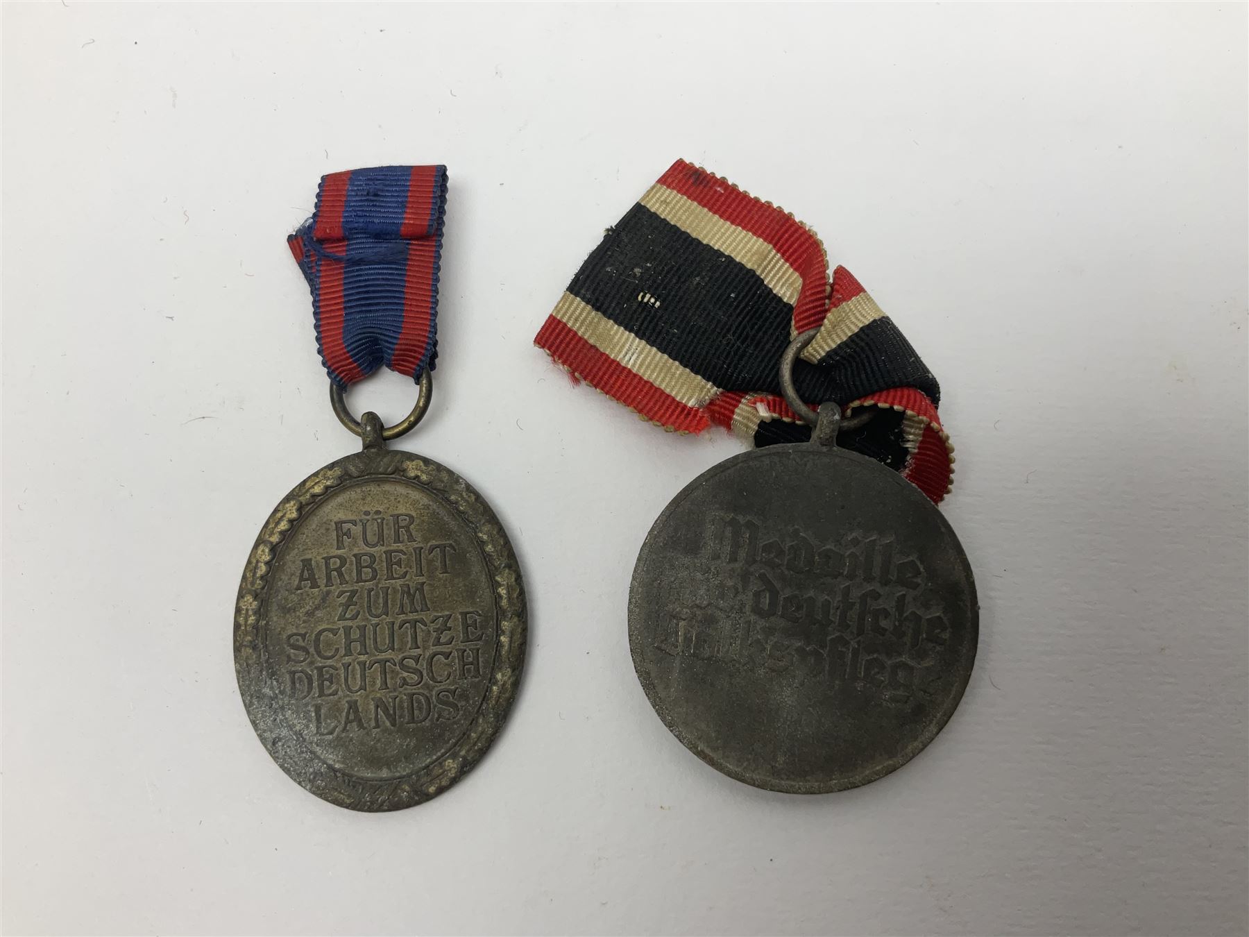 Five WW2 German medals/badges -German Defences West Wall Medal - Image 3 of 8