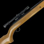 BSA .22 air rifle with break barrel action and A.S.I. 4x20 scope L111cm overall NB: AGE RESTRICTIONS