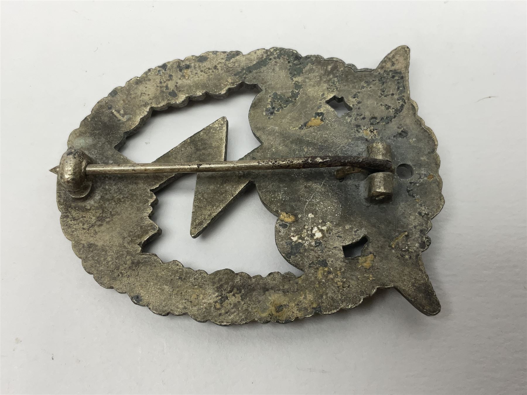 Two WW2 German Luftwaffe Ground Assault/Combat badges - one with flat pin and maker's mark M.u.K.; t - Image 8 of 9