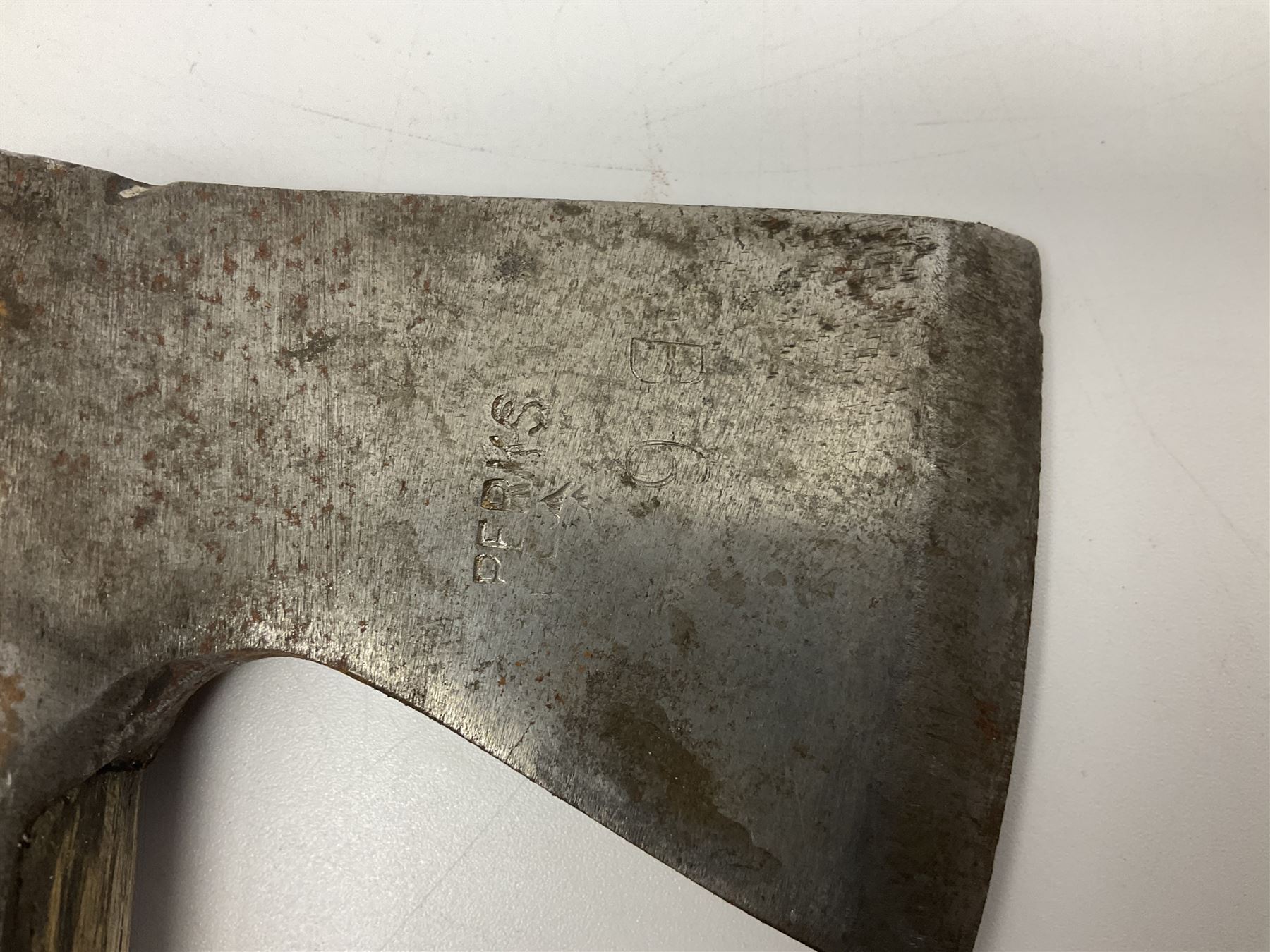 Post-War military type fireman's axe impressed 'PERKS 1953/54' with additional indistinct mark proba - Image 12 of 19